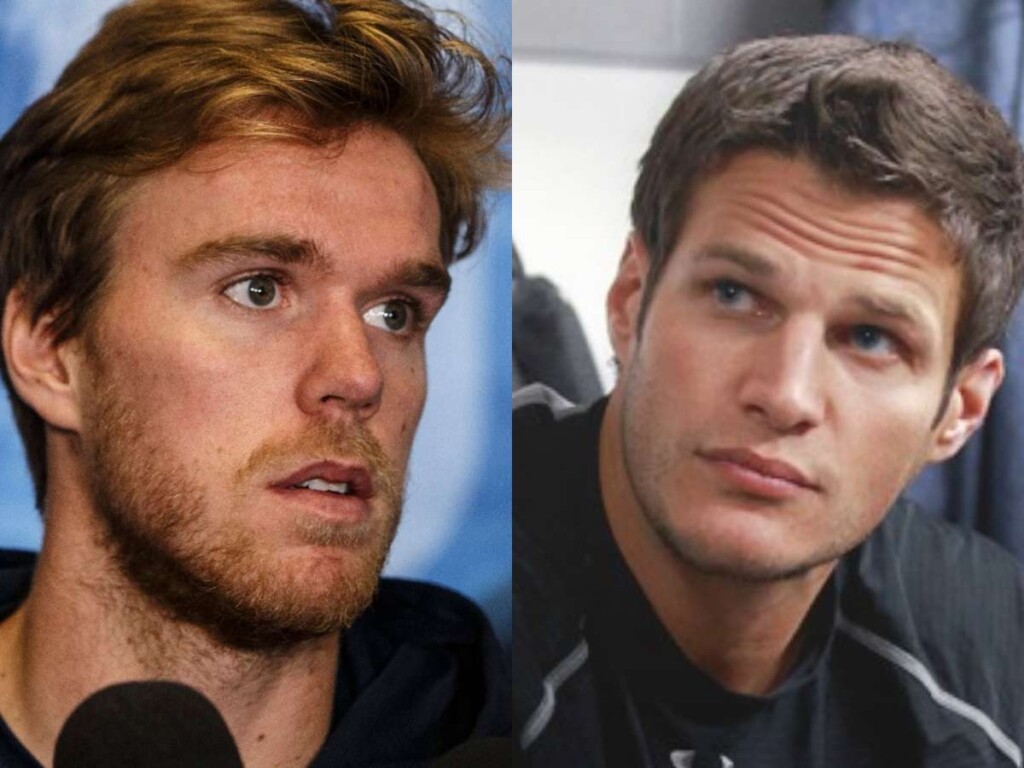 Connor McDavid and Kevin Bieksa [Image Credit: The Globe and Mail/Pinterest]