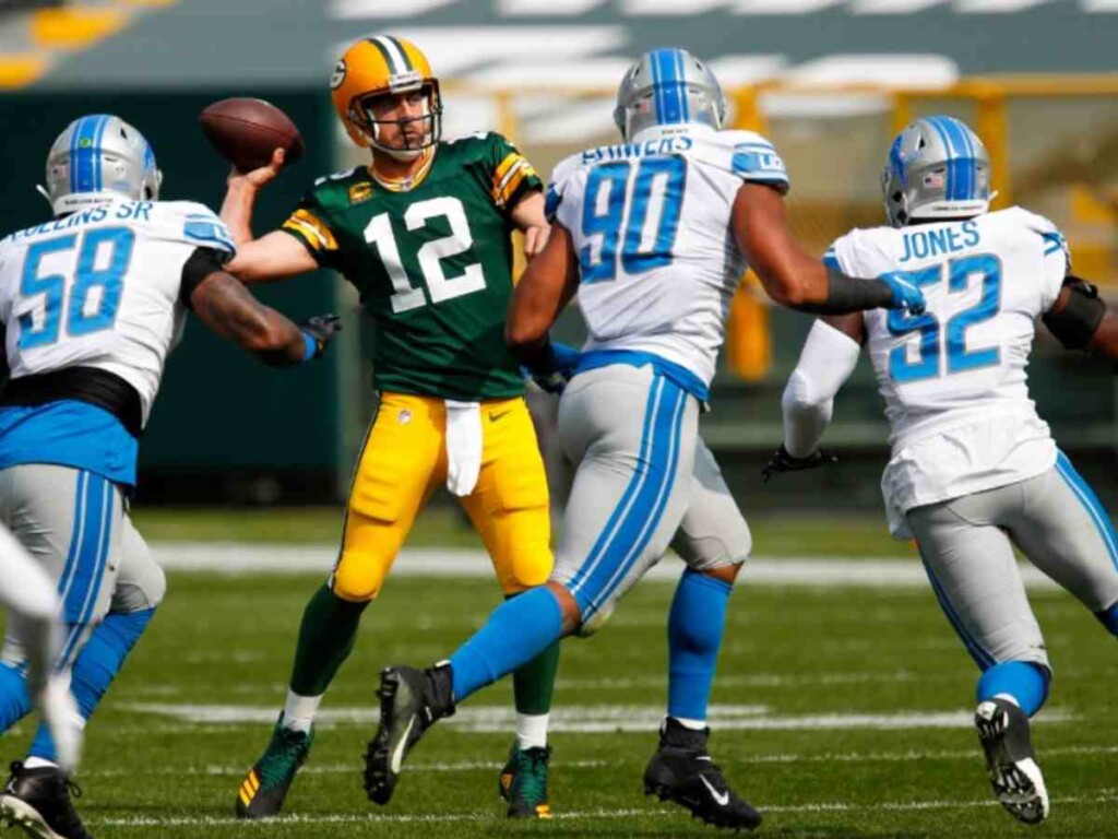 Aaron Rodgers (Image via Detroit Free Press)