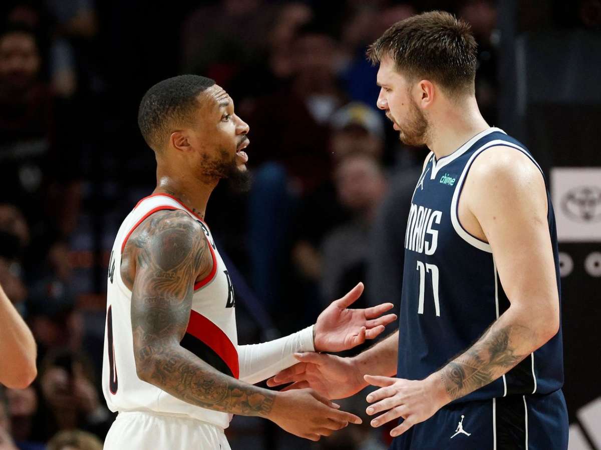 WATCH: Damian Lillard responds with a classy layup after Luka Doncic elbows Blazers star on the play