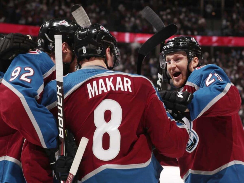 Nathan Mackinnon and Mikko Rantanen joins Cale Makar [Image Credit: Mile High Sticking]