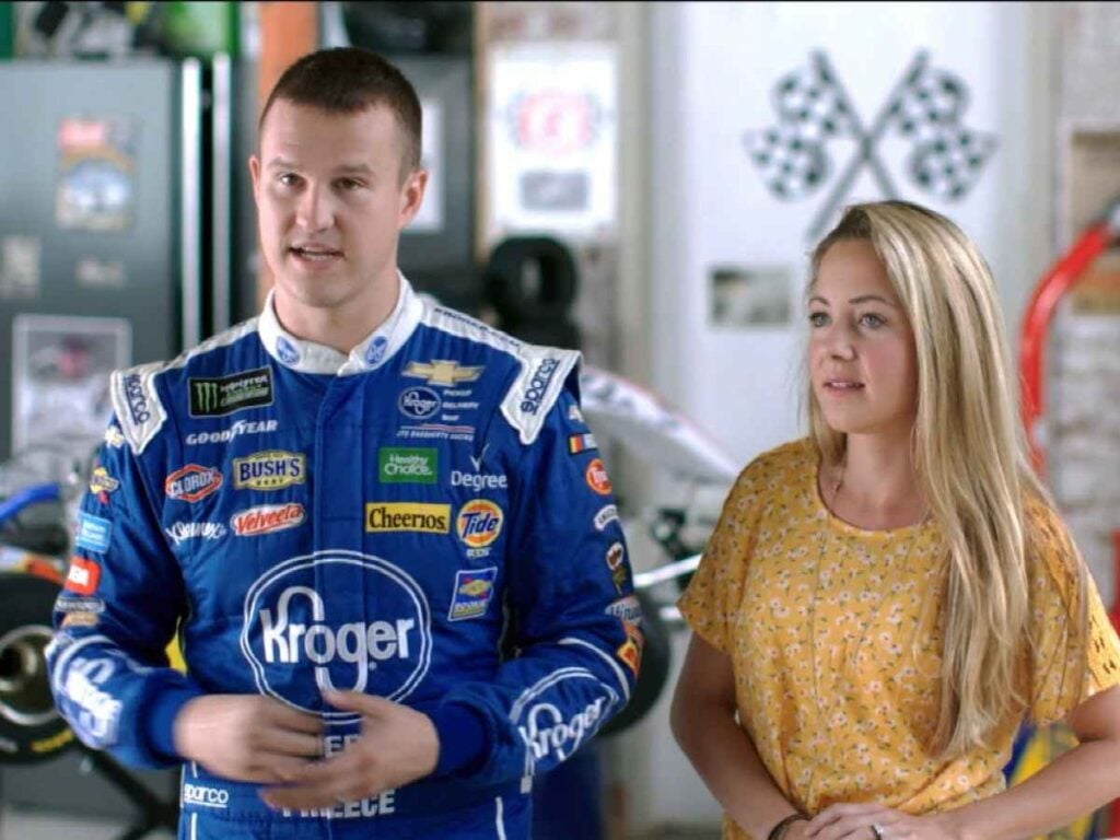 Ryan Preece with wife Heather DesRoches Via NBC Sports