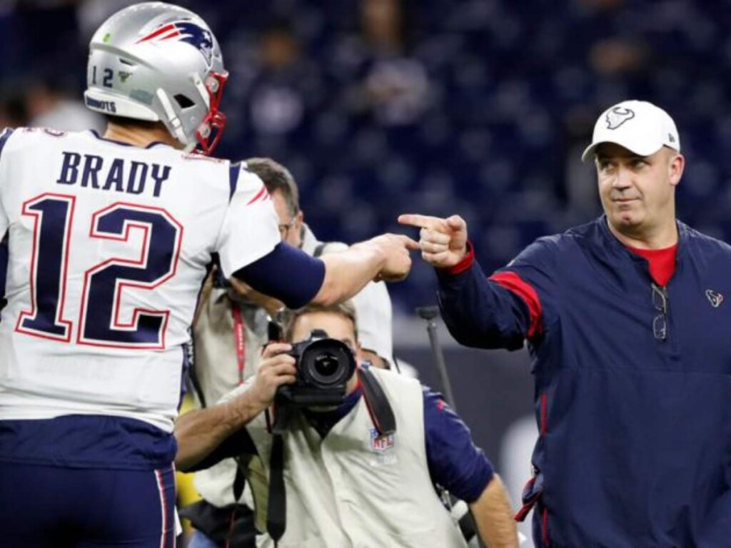 Tom Brady and Bill O'Brien (Image via NBC Sports)