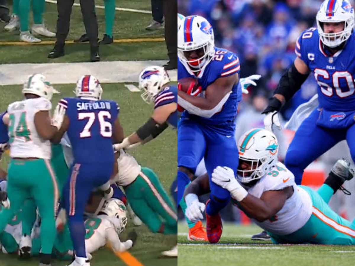 “Entertainment over fair competition” – NFL fans SLAM the referees for ‘gifting’ the playoff win to the Bills after they gave Devin Singletary’s controversial first down