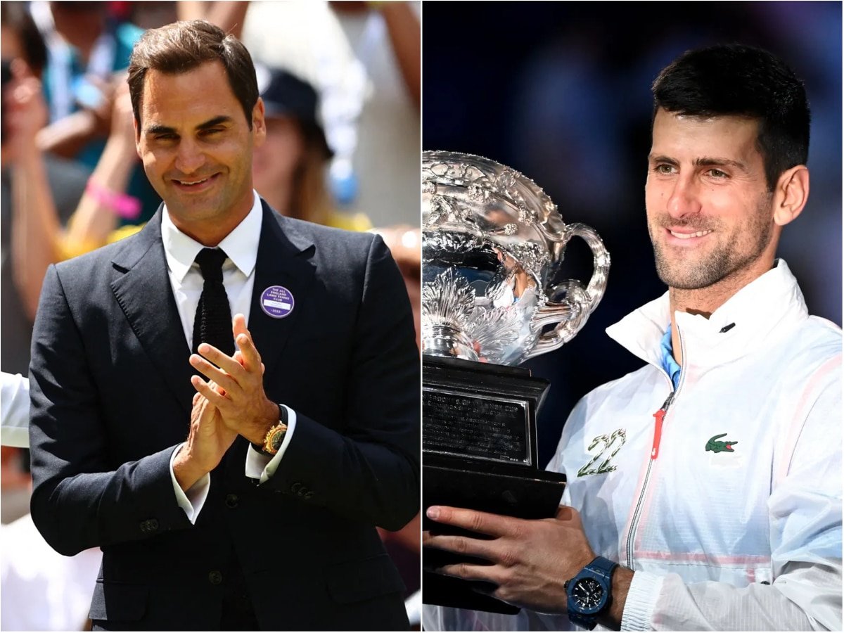 Roger Federer congratulates Novak Djokovic for his historic feat at the 2023 Australian Open