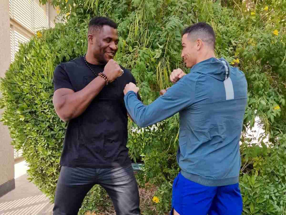 ‘Neither can handle big leagues’ – Internet explodes as Cristiano Ronaldo and Francis Ngannou face off