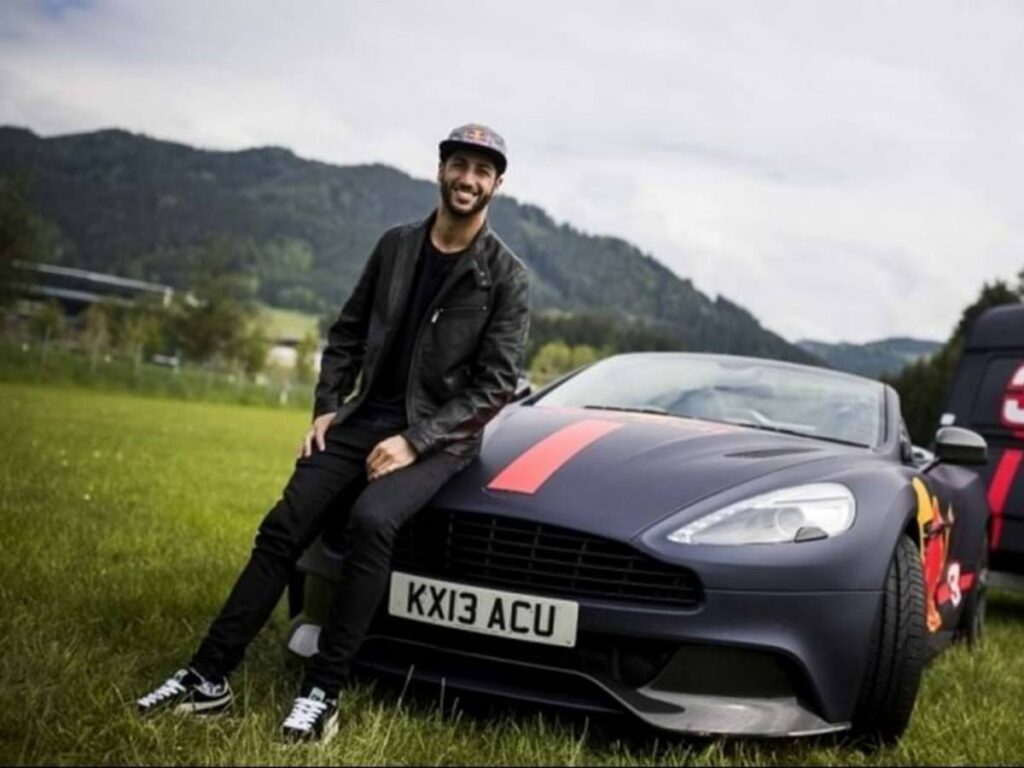 Daniel Ricciardo's Car Collection : A look into the F1 driver's magnificent fleet 4 Daniel Riccicardo with Aston Martin Vantage
