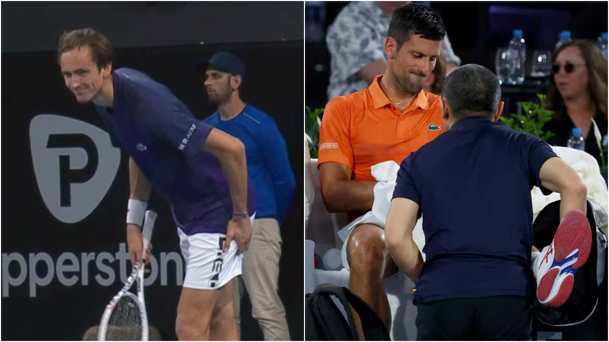 “All this only for him to lose the match,” – Novak Djokovic’s fans troll Daniil Medvedev after the Russian appeared to mock the Serb’s injury at the Adelaide International