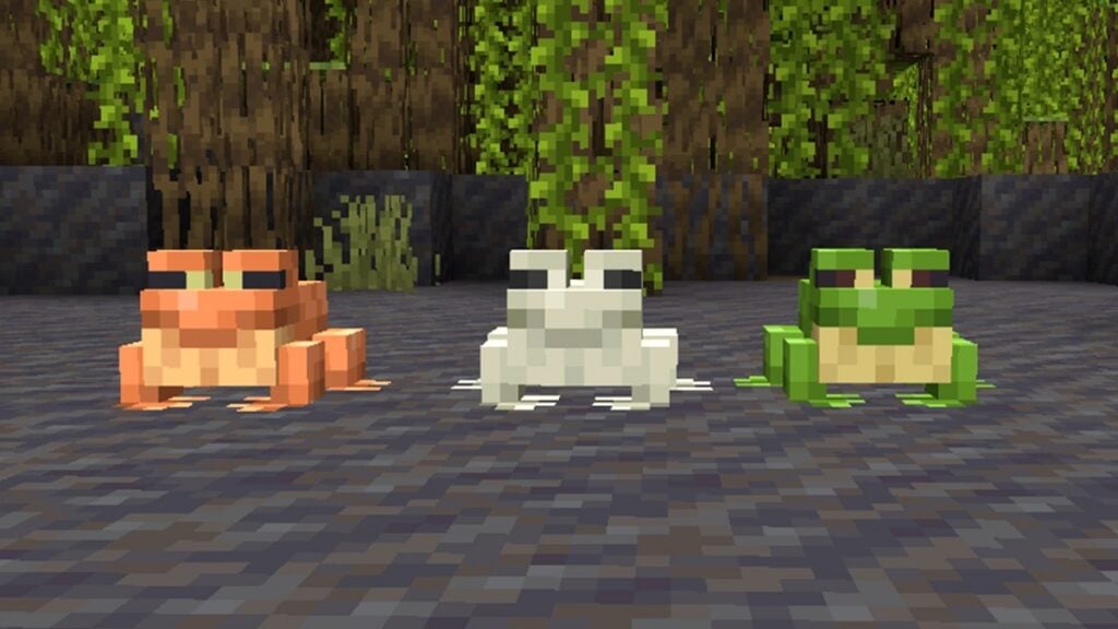 Frogs like to eat multiple things in Minecraft