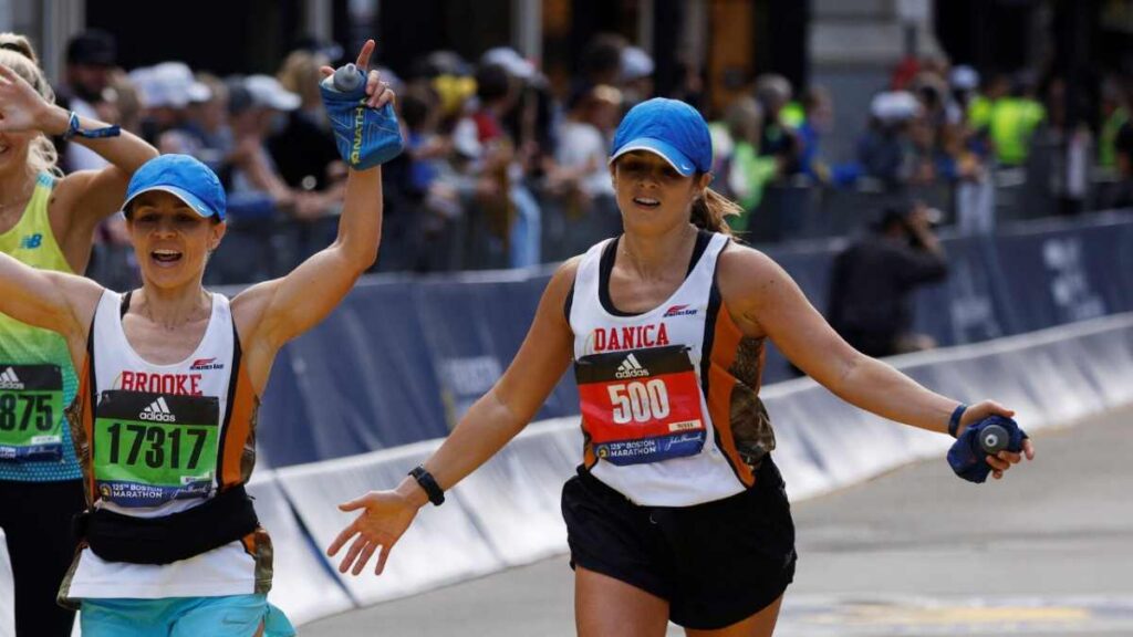 Danica Patrick at the Boston Marathon