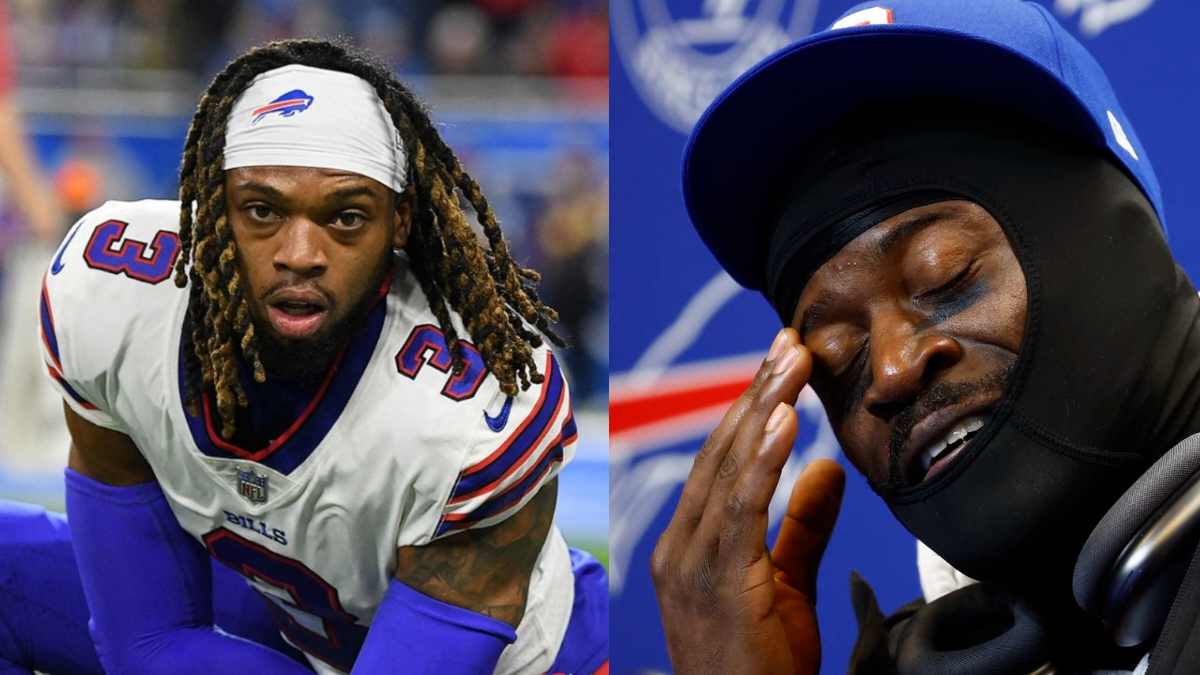 “I’m sorry that I did that to y’all,” Tre’Davious White in tears after Damar Hamlin apologizes to the Bills cornerback before the start of the game