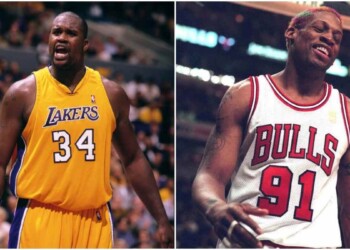 Dennis Rodman and Shaquille O'Neal