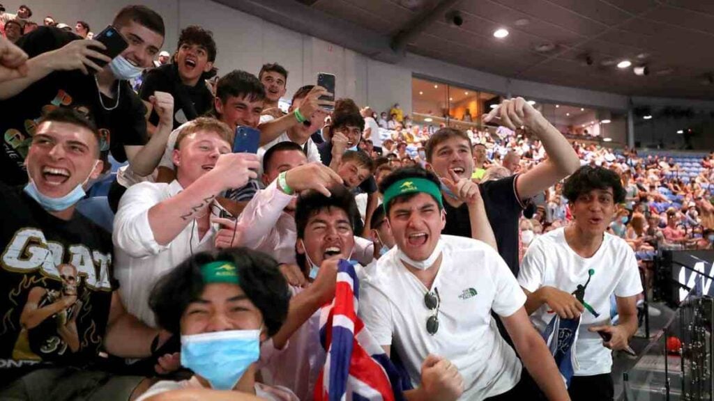 Tennis fans at Australian Open (Image Credit: The Australian)