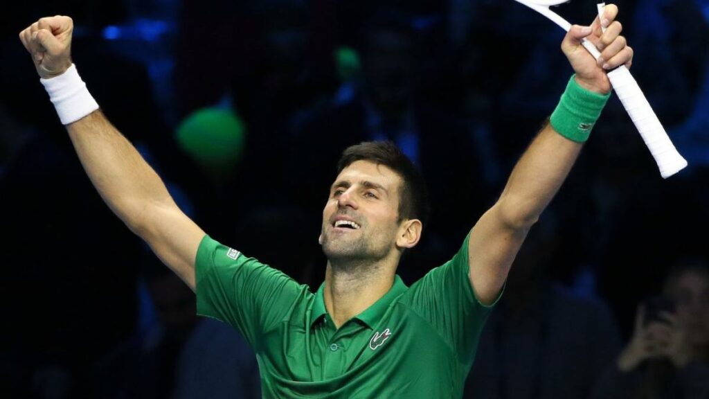 Novak Djokovic after winning (Image Credit: Twitter)