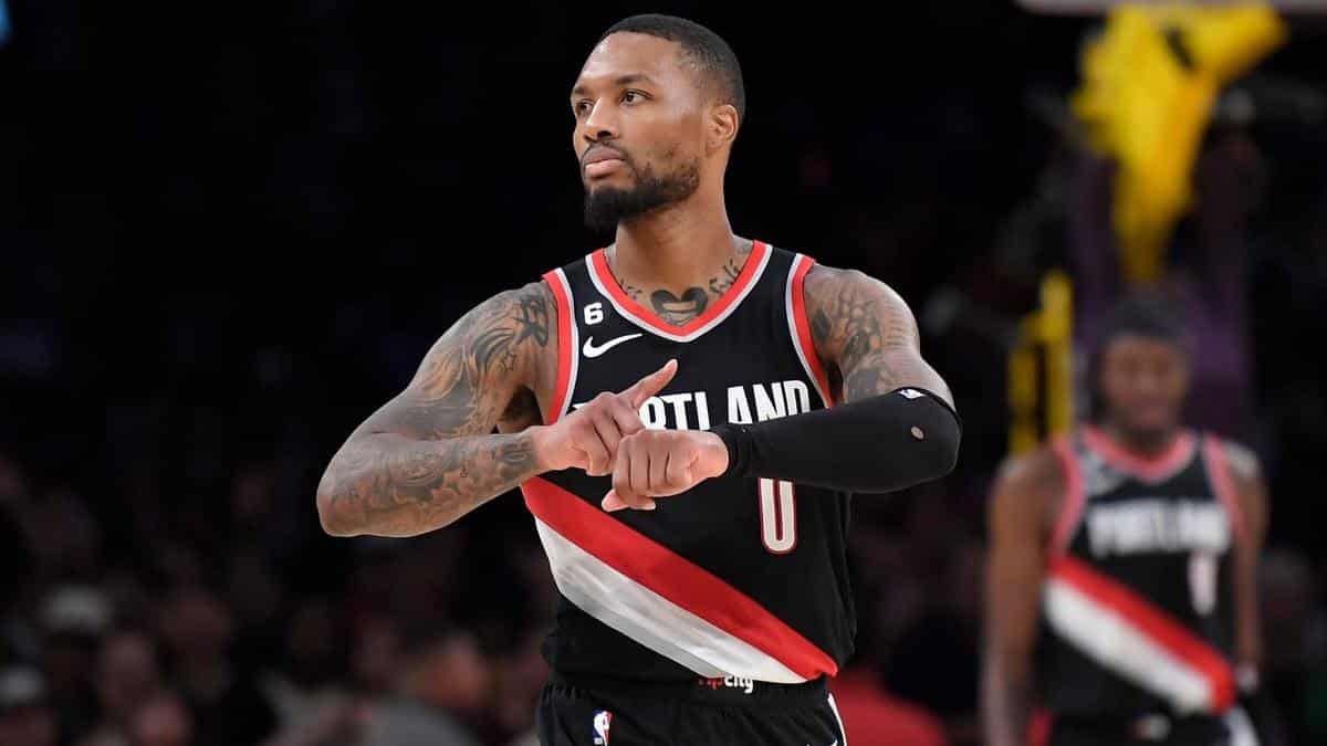 “Witness the departing of our beloved brother” Fans pay respects as Damian Lillard morphs into Slam Dunk Champion with WILD poster over Cole Anthony