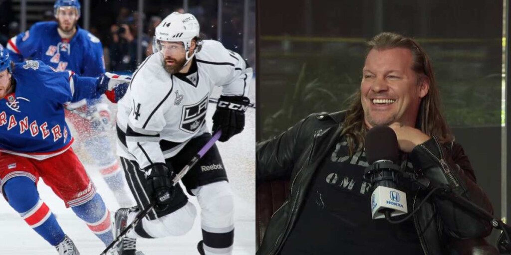 Chris Jericho at NHL game [Image Credit: Twitter - ABC News/Youtube]