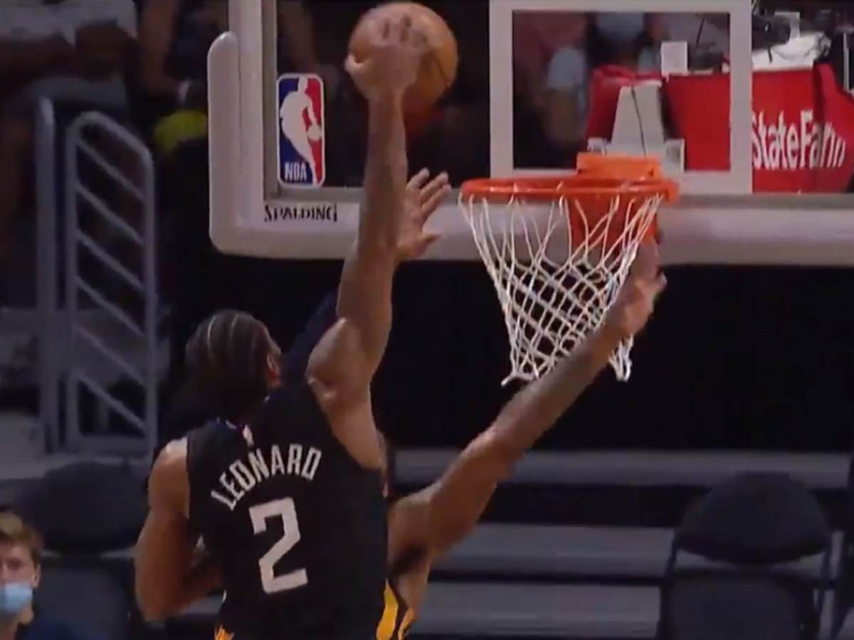 Watch: Kawhi Leonard and John Wall erase WASHED claims with comeback poster slams over Zeke Nnaji