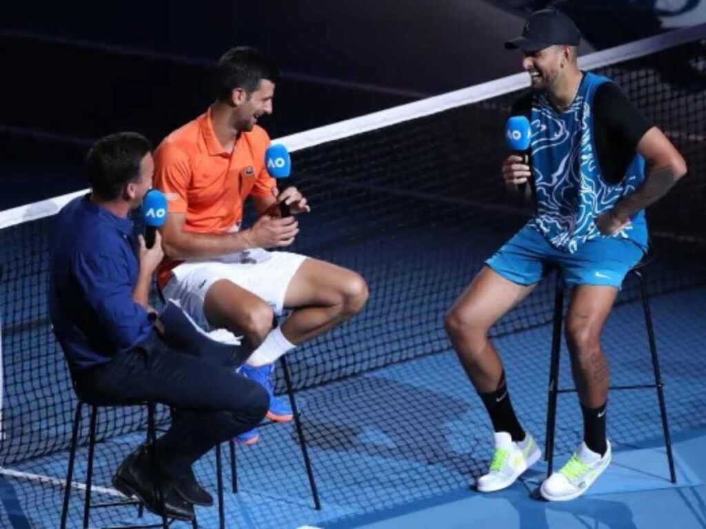 Novak Djokovic and Nick Kyrgios