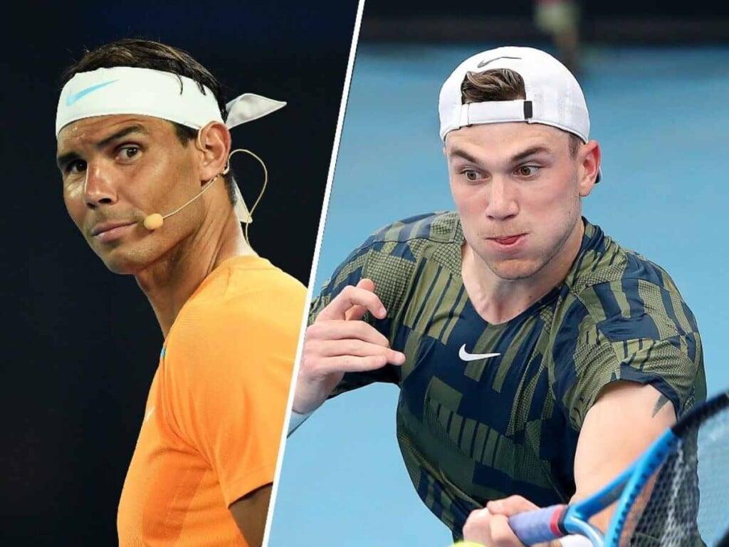 Rafael Nadal and Jack Draper in the first round of 2023 Australian Open (Image Credit: The Independent)