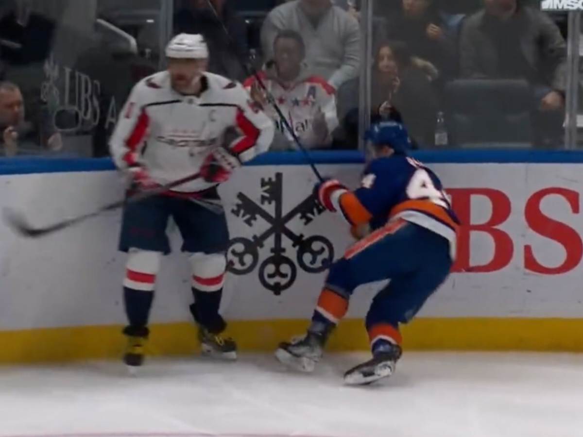 <strong>WATCH: Alex Ovechkin’s THUNDEROUS head hit to Jean-Gabriel Pageau receives boos from crowd at UBS Arena</strong>