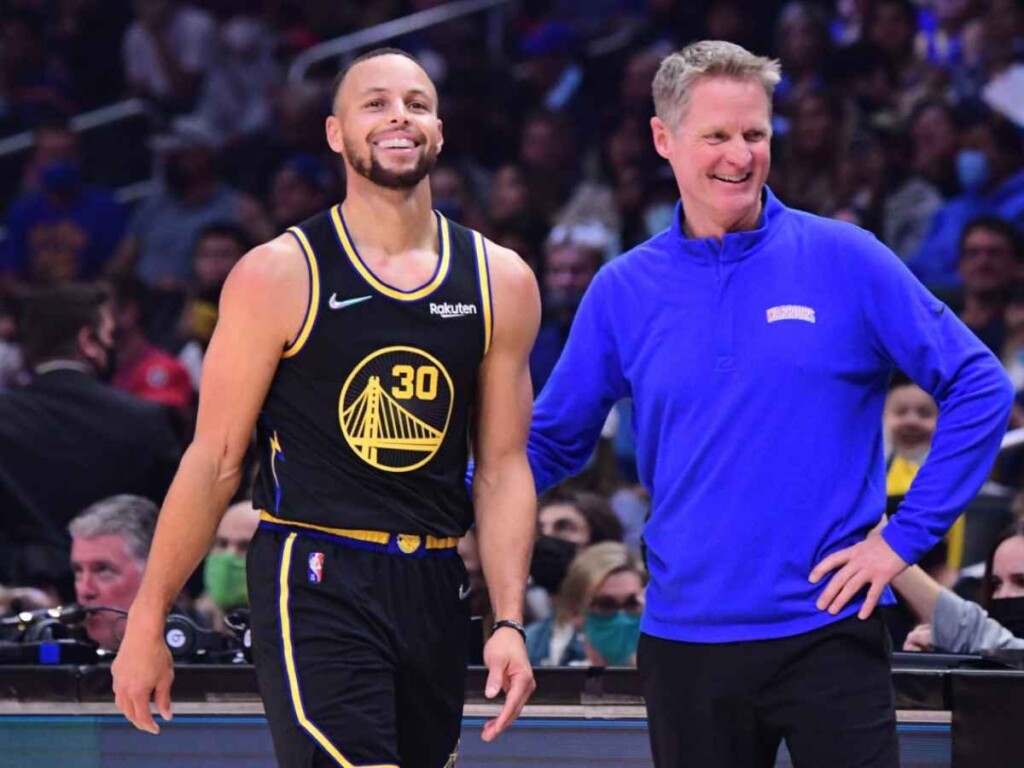 Stephen Curry and Steve Kerr