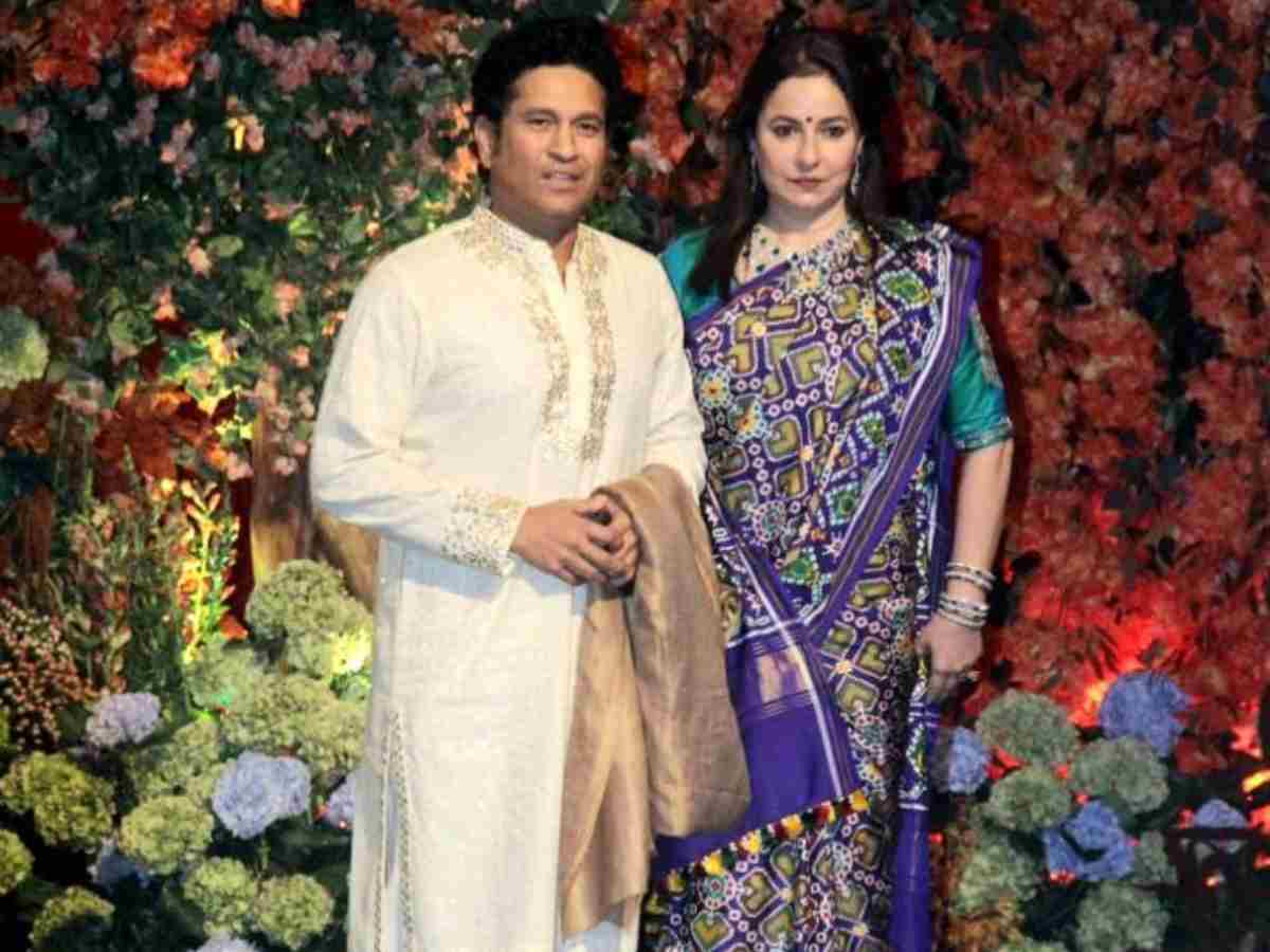 Sachin Tendulkar and wife Anjali Tendulkar spotted at Anant Ambani, Radhika Merchant’s engagement
