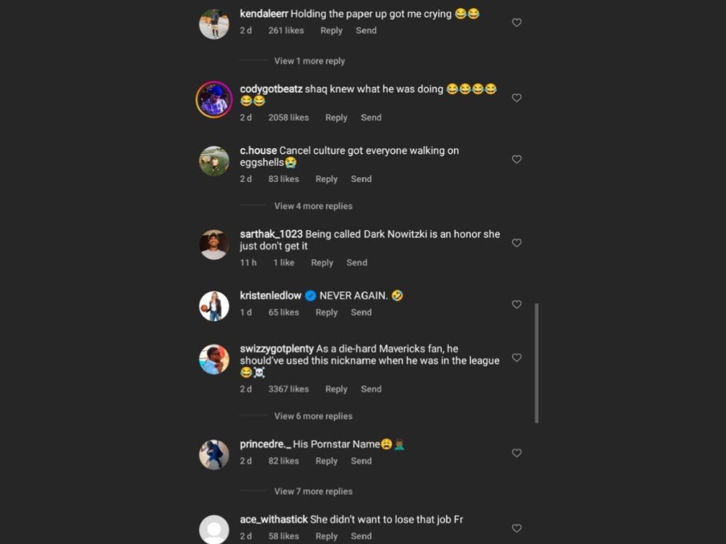 "Dark Nowitzki," Shaquille O'Neal forces female co-host to refer to him with a WILD new nickname 1 Fans' reaction