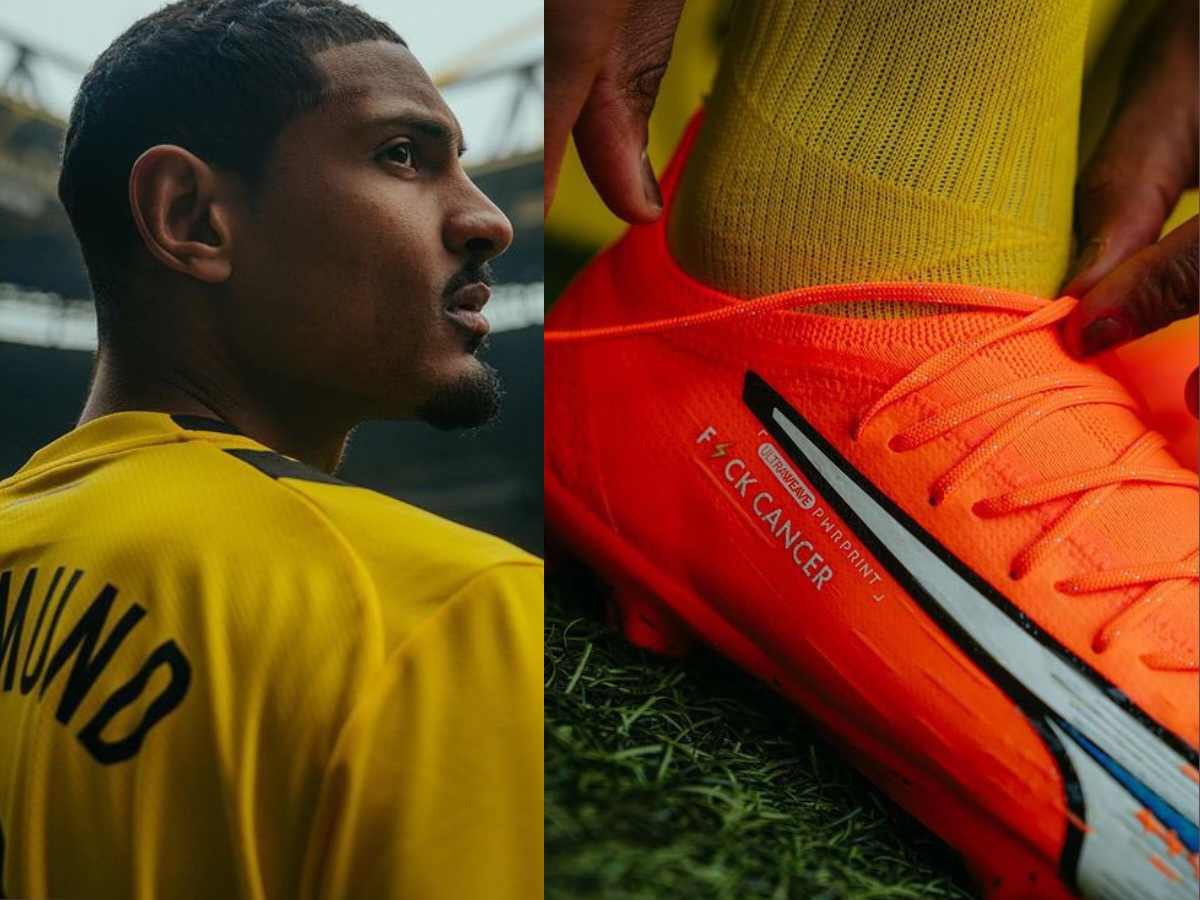 F*ck Cancer: A look at Sebastien Haller’s special boots ahead of his comeback match for Dortmund