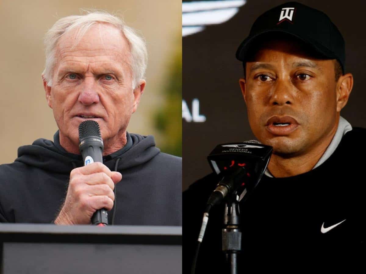 <strong>Greg Norman sternly LABELS Tiger Woods as “mouthpiece” of PGA Tour after signing up with The CW</strong>