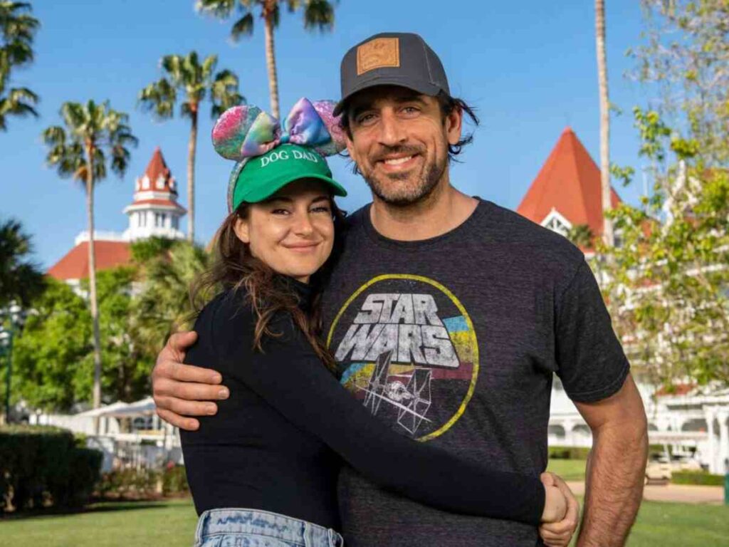 Shailene Woodley and Aaron Rodgers. MATT STROSHANE