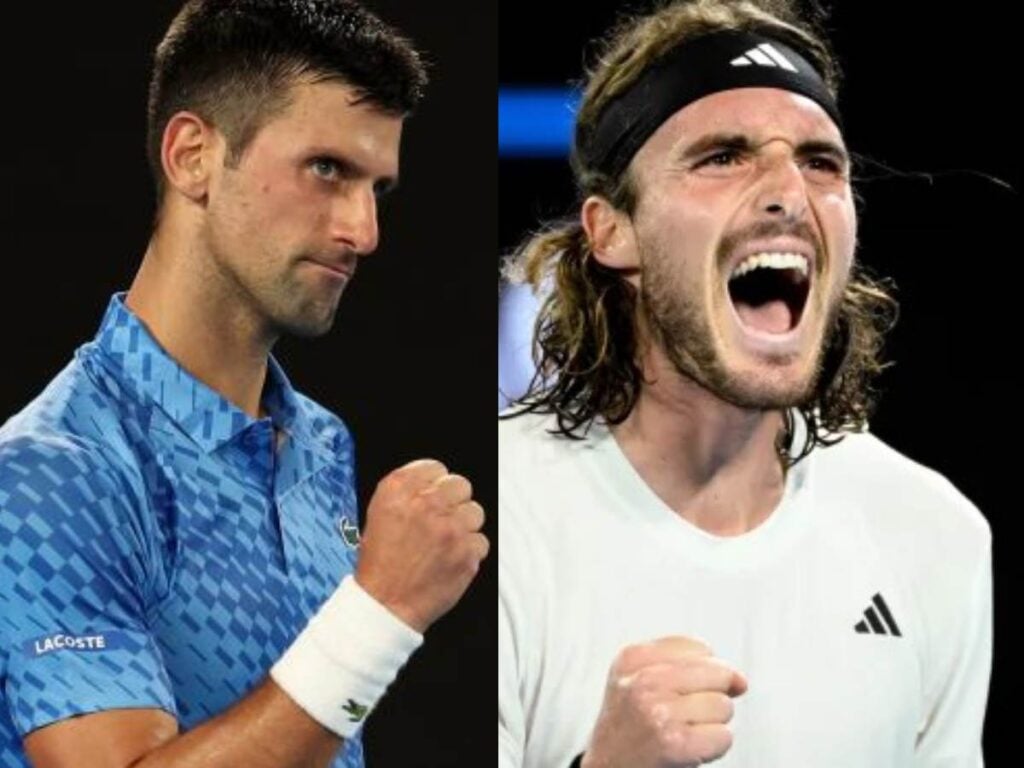 Novak Djokovic and Stefanos Tsitsipas