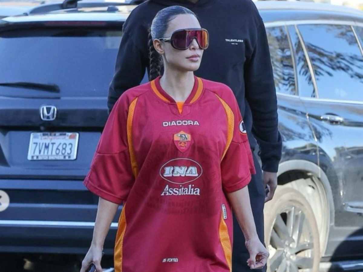 Renowned socialite Kim Kardashian was spotted wearing a vintage AS Roma jersey in LA