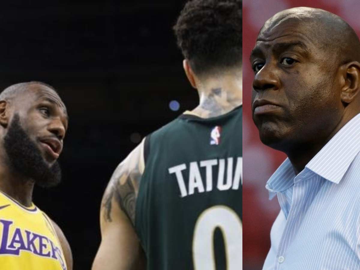 “Even Jayson Tatum was laughing,” Magic Johnson blasts the ref for not calling a foul during LeBron James game-winning play