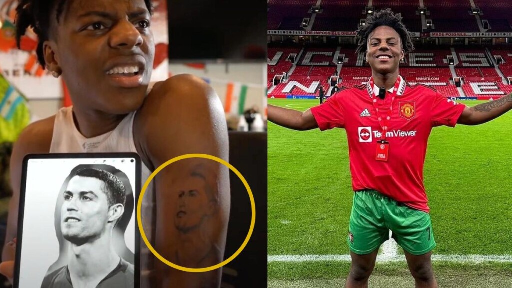 IShowSpeed gets a tattoo of Ronaldo live on stream