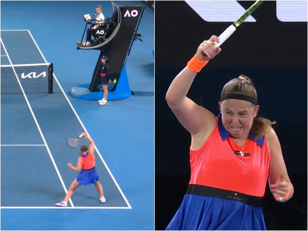 WATCH: Jelena Ostapenko nearly knocks down a ball kid with her forehand in the Australian Open quarter-finals, apologizes immediately