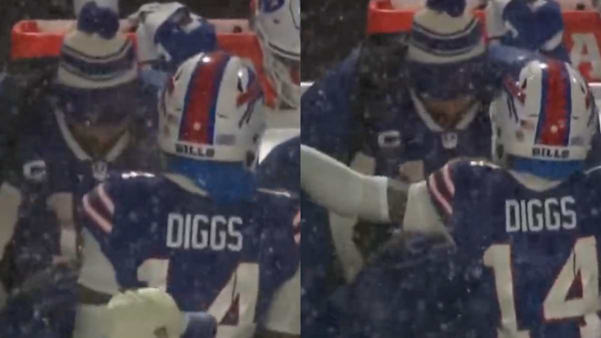 WATCH: “You got exposed bro?” – Stefon Diggs FURIOUSLY calls out QB Josh Allen for his performance on the sidelines during the playoff game