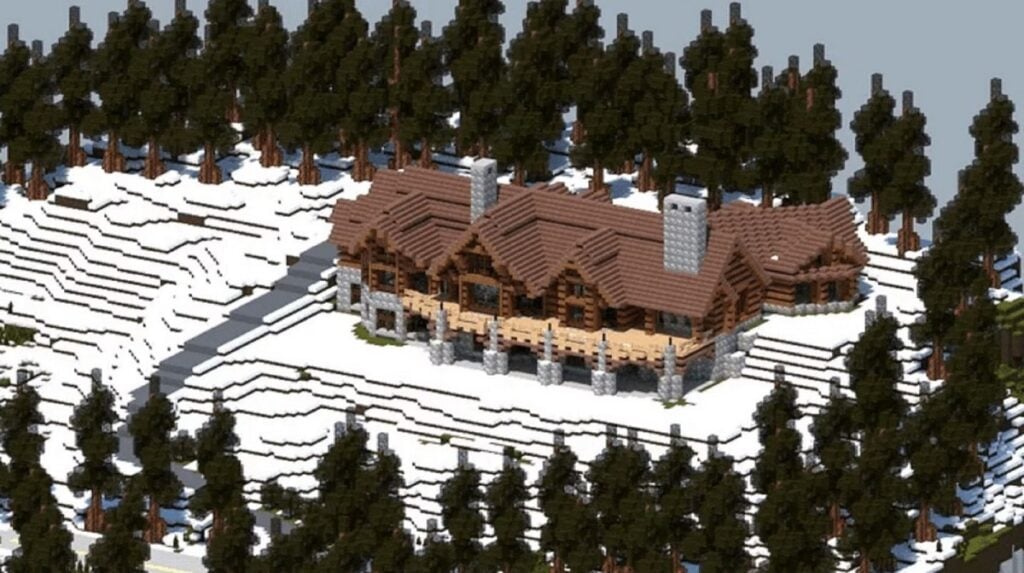 Mountain Lodge in Minecraft