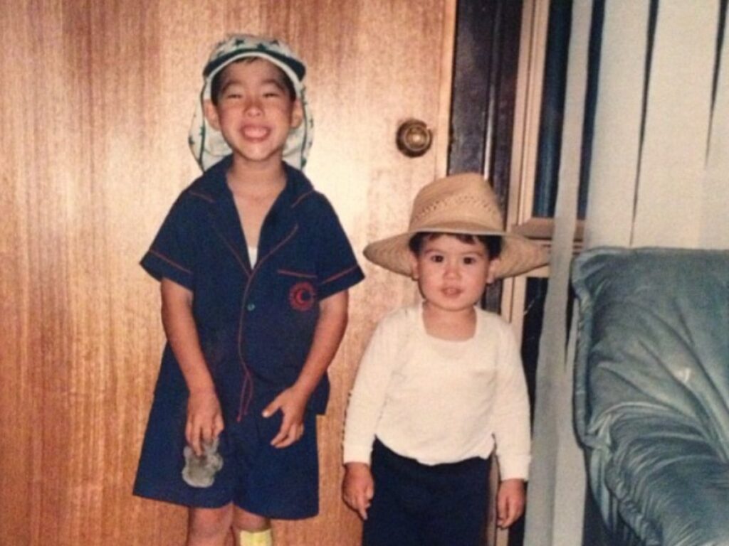 Jason Kubler and his younger sister in an old photo