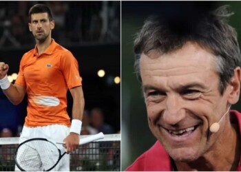 Novak Djokovic and Mats Wilander
