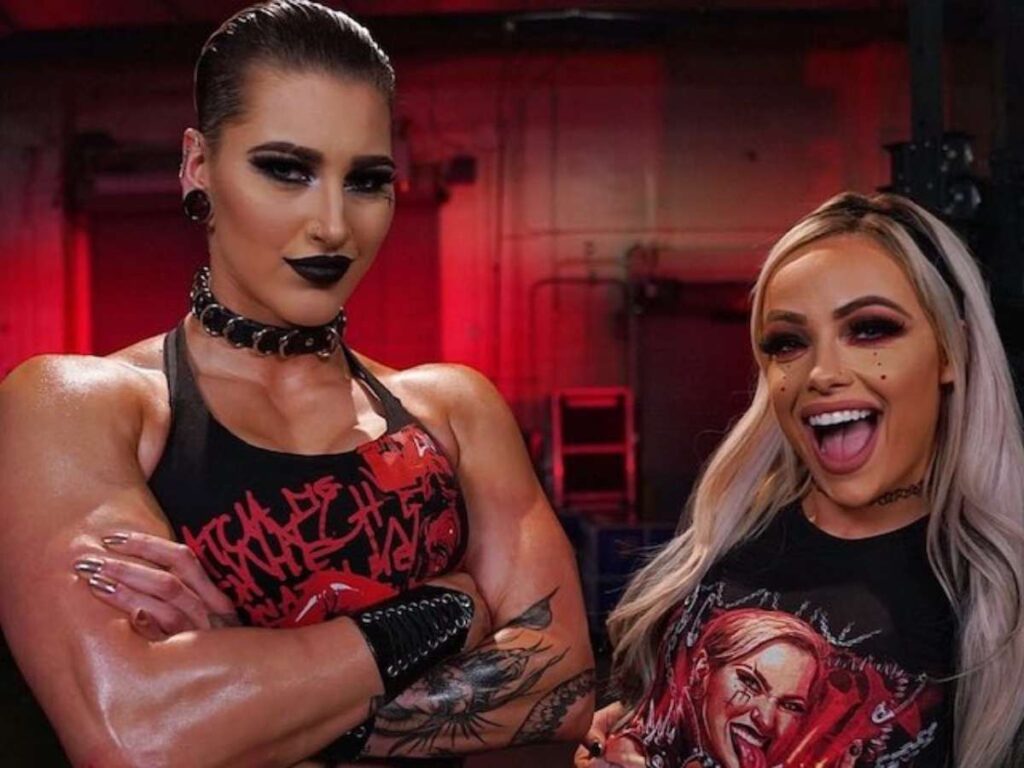 Rhea Ripley and Liv Morgan