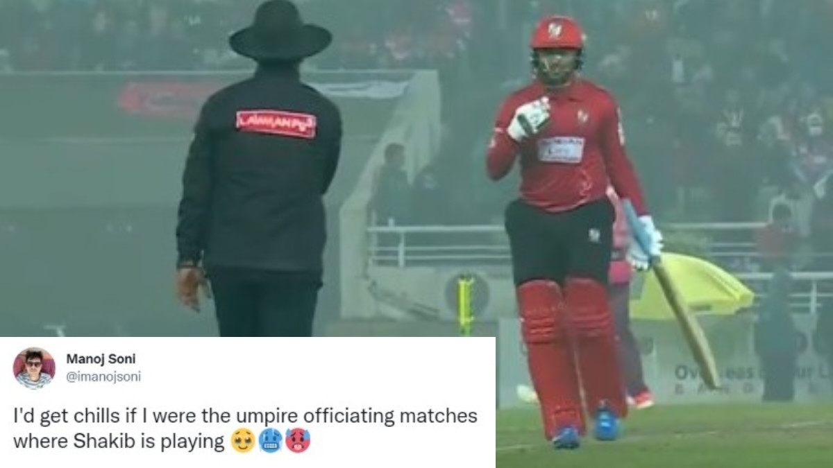 WATCH: A furious Shakib Al Hasan charges toward the umpire for not giving a wide