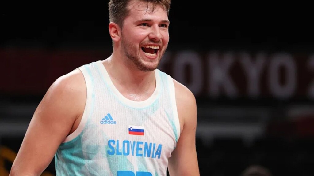 Luka playing for Slovenia 