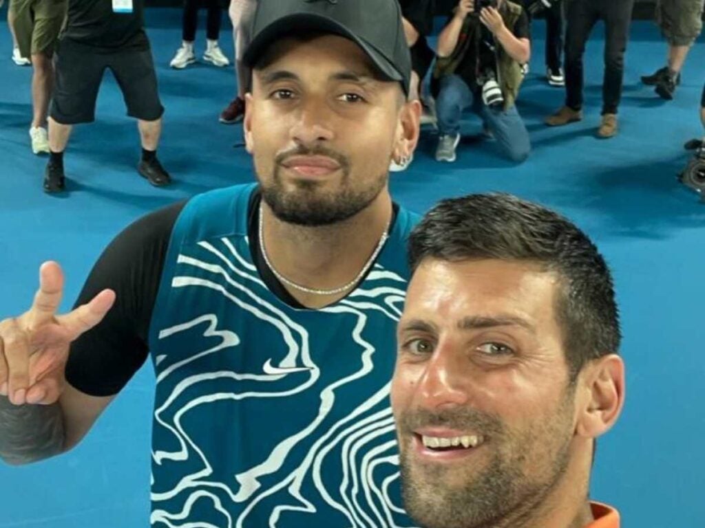 Novak Djokovic and Nick Kyrgios