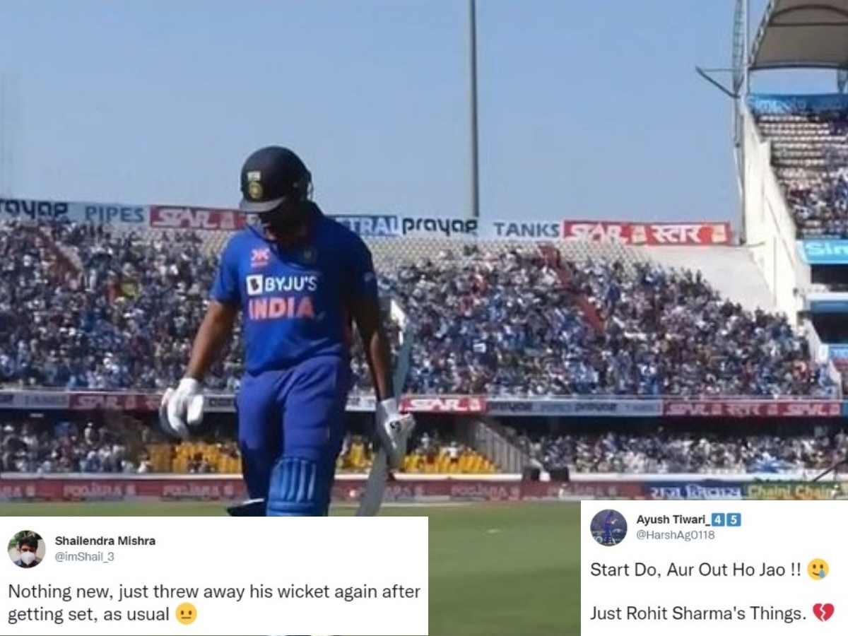 “Start do aur out ho jao”- Twitter slams Rohit Sharma as he fails to convert a good start into a big score