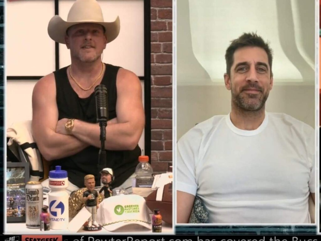 Aaron Rodgers on The Pat McAfee Show (Image via Twitter)