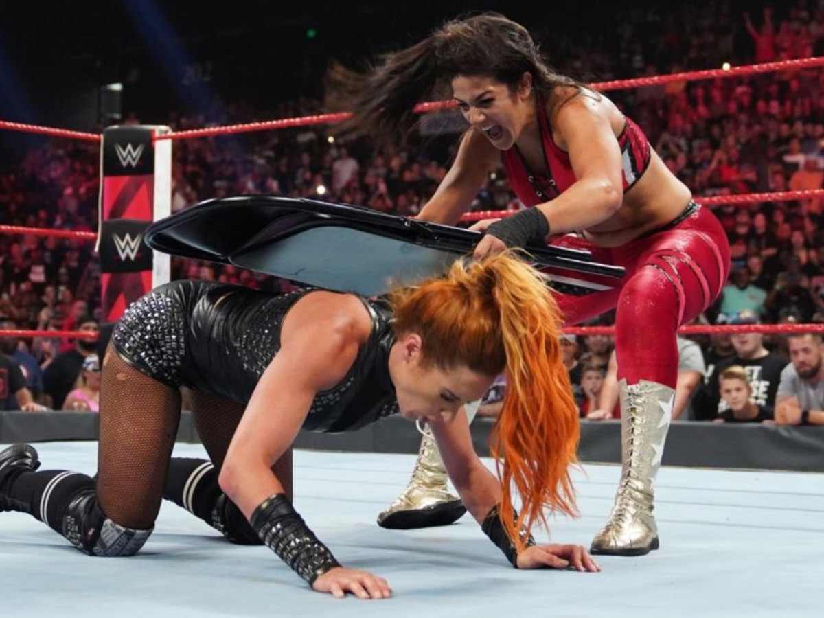 “I’m going to send you back to clown college,” Bayley threatens Becky Lynch ahead of their match at Raw XXX