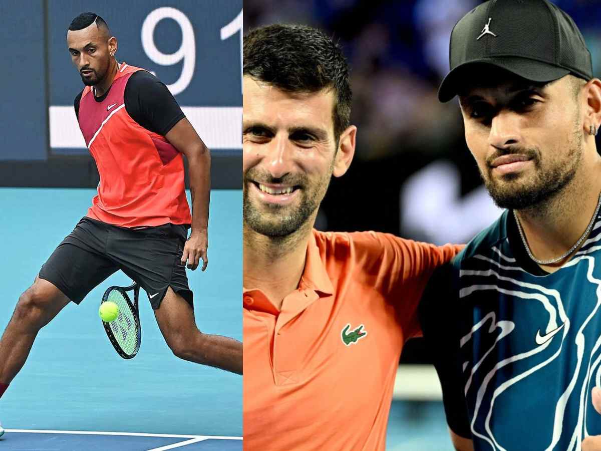 Nick Kyrgios has a hilarious take on his head-to-head record against Novak Djokovic following his fourth-round win at the Australian Open