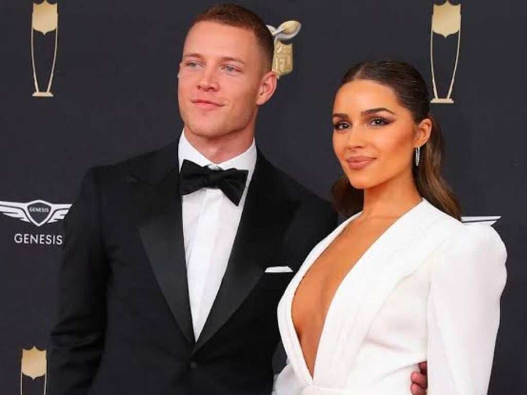 Olivia Culpo and Christian McCaffrey 