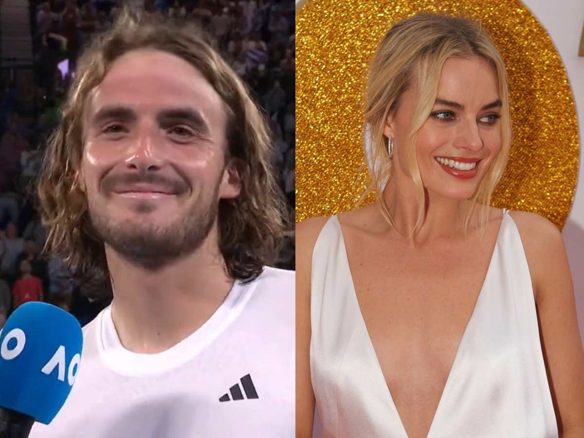 WATCH: Stefanos Tsitsipas extends cheeky invitation to Margot Robbie to watch him at the 2023 Australian Open