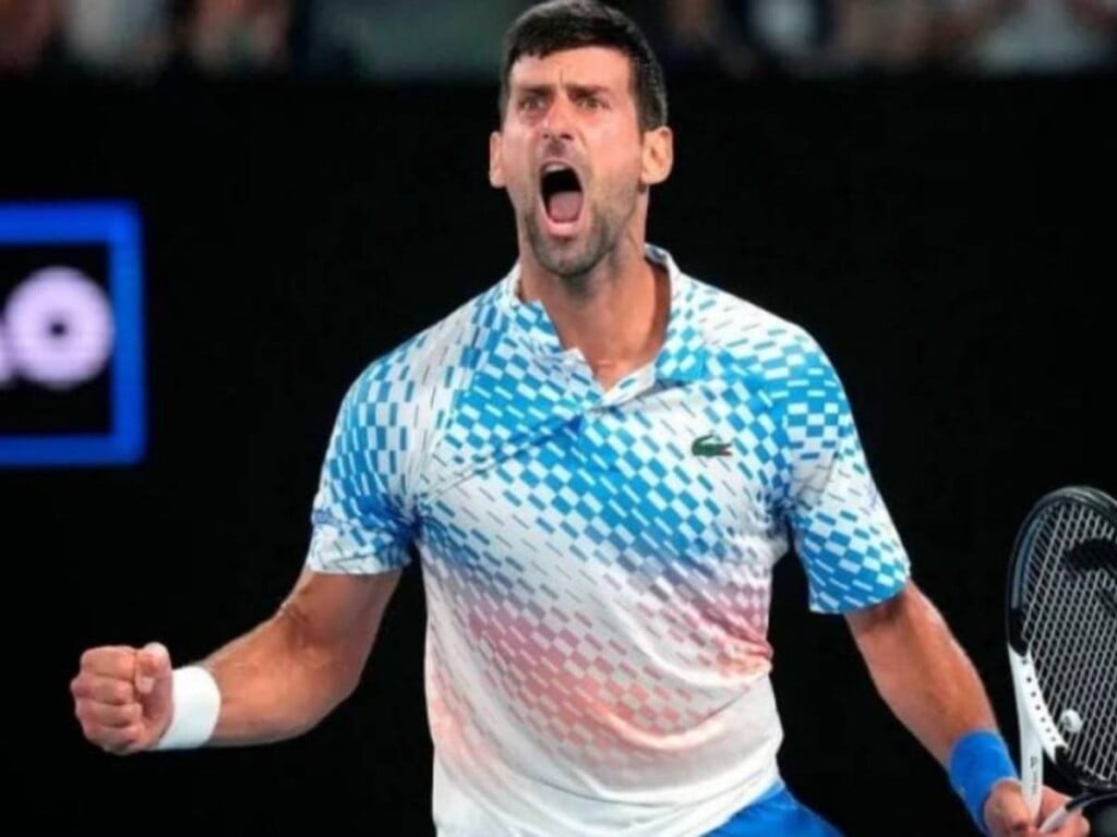 Djokovic during the 2023vAustralian Open final