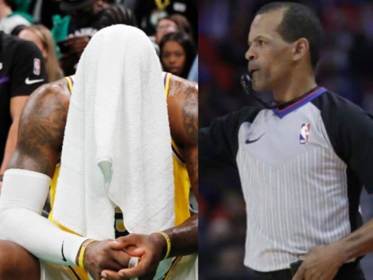 LeBron James and referee